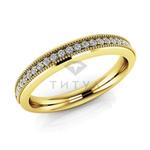 фото Обручальное кольцо с муассанитами